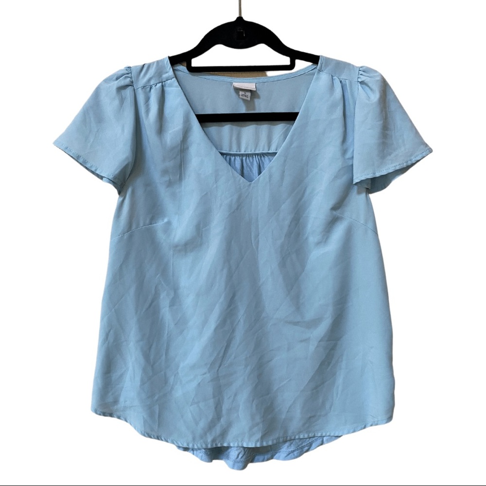 A New Day Blue Work Blouse Size S